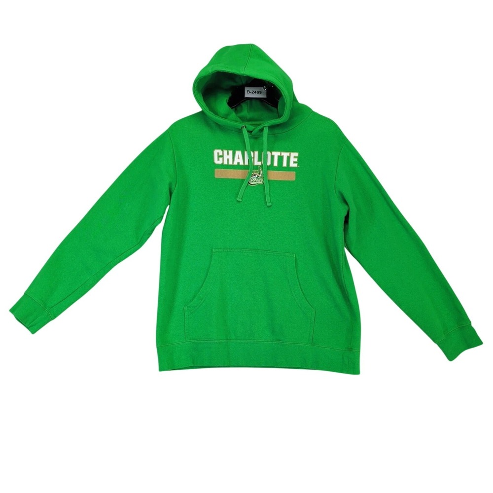 Fanatics UNC Charlotte 49ers Green Pullover Hoodie Mens L NCAA Football Casual